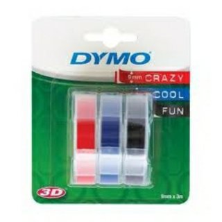 Original DymoS0847750 Prgeband 3D schwarz rot blau Blister