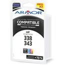 ARMOR Tinte Multipack 1x BK 1x 3 Color, kompatibel zu HP...