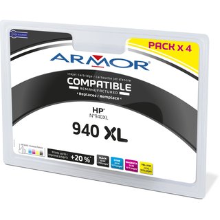 ARMOR Tinte Multipack 1xBK 1xC/M/Y, zu HP Nr.940xl, OJ PRO8000 !!! ABVERKAUF !!!