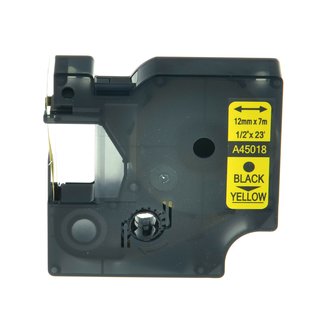 Alternativ - Dymo DirectLabel-Etiketten 45018 schwarz auf gelb 12mm 80Stk