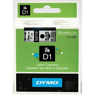 Original DymoS0720920 (53710) DirectLabel-Etiketten schwarz auf Transparent
