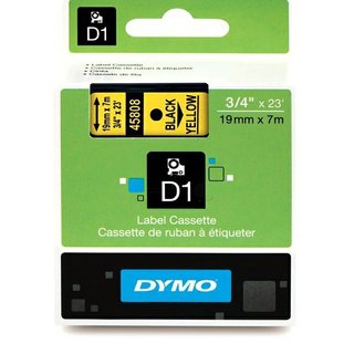 Original DymoS0720880 (45808) DirectLabel-Etiketten schwarz auf gelb