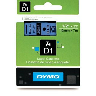 Original DymoS0720560 (45016) DirectLabel-Etiketten schwarz auf blau