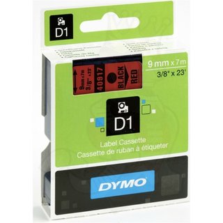 Original DymoS0720720 (40917) DirectLabel-Etiketten schwarz auf rot