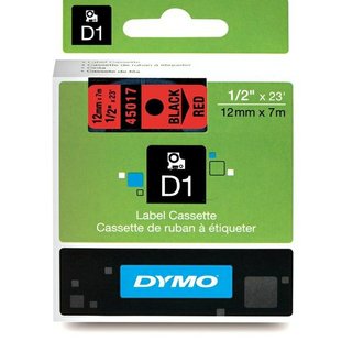 Original DymoS0720570 (45017) DirectLabel-Etiketten schwarz auf rot