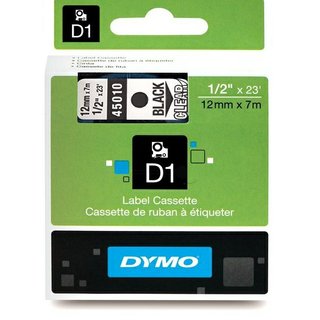 Original DymoS0720500 (45010) DirectLabel-Etiketten schwarz auf Transparent