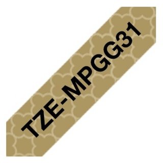 Original BrotherTZ-EMPGG31 DirectLabel schwarz auf gold Laminat