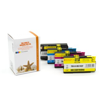 Alternativ - HP Tinte Schwarz / Cyan / Magenta / Yellow 950XL / 951XL C2P43AE BK 73ml C/M/Y 26ml 4er Set